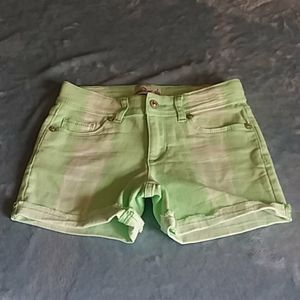 Girls zippered green shorts nw